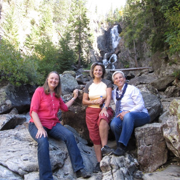 Judy, Nora, Diane, hiking
