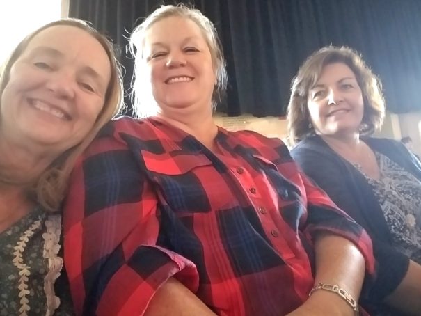 Judy, Kenna, Jana at Strings Auditorium